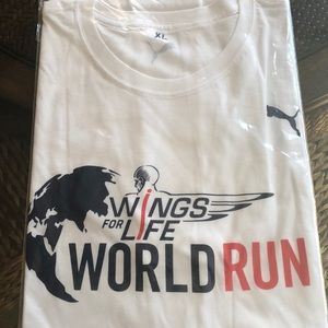 Puma Wings For Life World Run Short Sleeve T‑Shirt - White